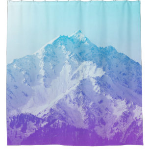 Rideaux De Douche Hiver montagne, hipster, pic, photo, ba
