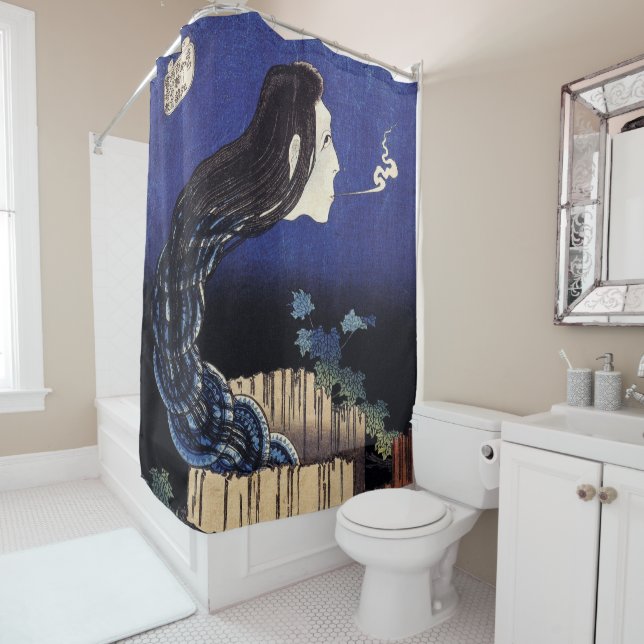 Rideaux De Douche Hokusai Femme Ghost Apparaît (En situation)