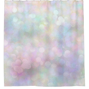 Rideaux De Douche Holographie rose Abstrait Unicorne Girly Moderne