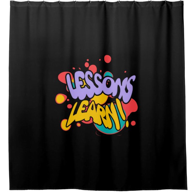 RIDEAUX DE DOUCHE HOME PAINT SPLASH LESSONS LEARN SHOWER CURTAIN  (Devant)