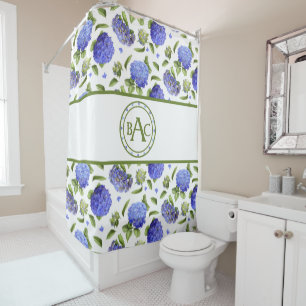 Rideaux De Douche Hortensias bleus