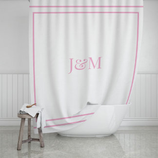 Rideaux De Douche Hôtel Élégant Chic Monogramme Esperluette