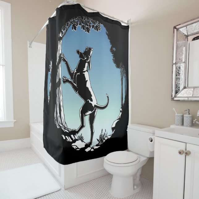 Rideaux De Douche Hound Dog Shower Curtain Dog (En situation)