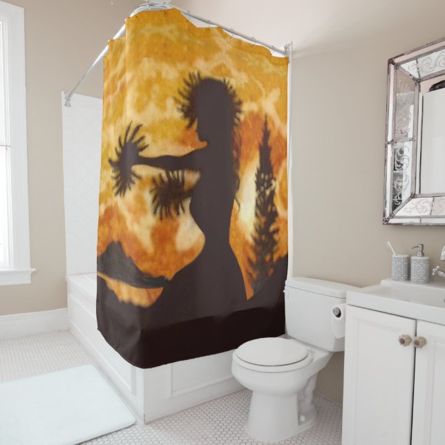 Rideaux De Douche Hula Dancer  (En situation)