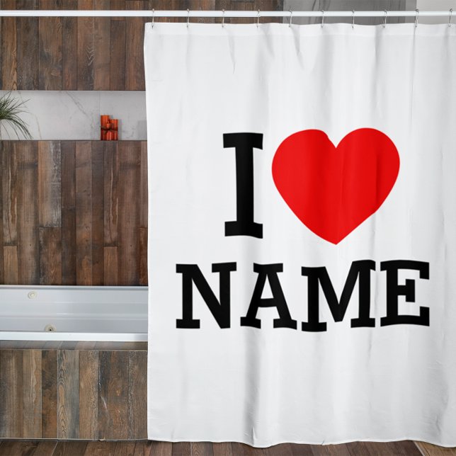Rideaux De Douche I Heart Name Shower Curtain (Créateur téléchargé)