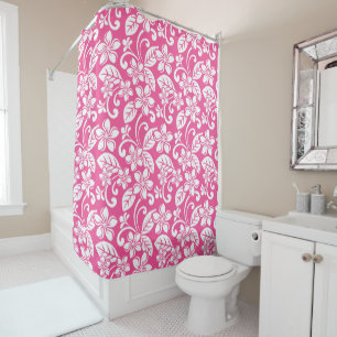RIDEAUX DE DOUCHE ÎLE PLUMERIA (ROSE DE WATERMELON)