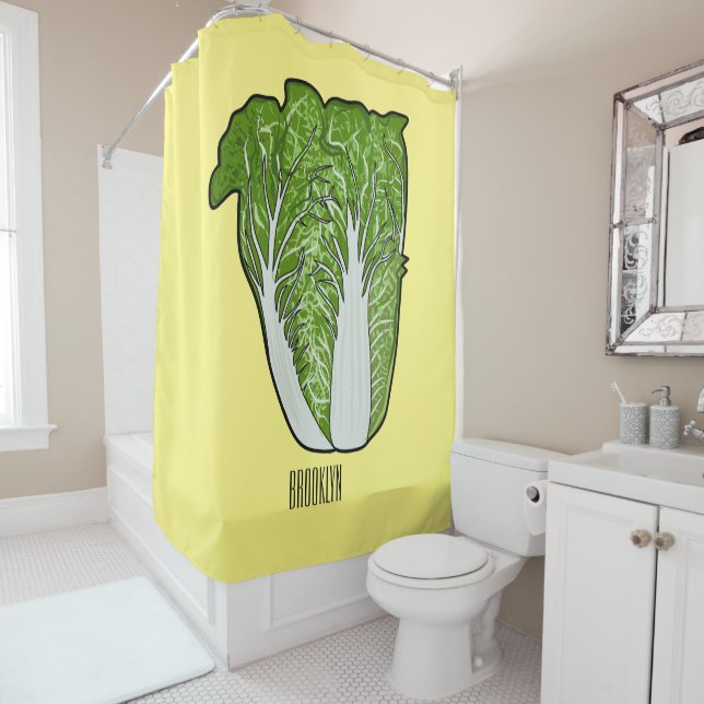 Rideaux De Douche Illustration de chou chinois (En situation)