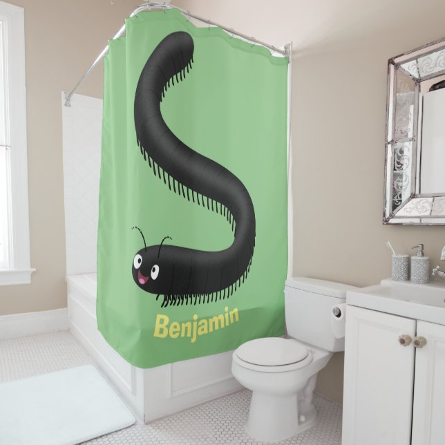 Rideaux De Douche Illustration de dessin mignon millipede (En situation)