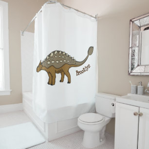 Rideaux De Douche Illustration de dinosaure blindé Ankylosaurus