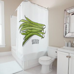 Rideaux De Douche Illustration de haricots verts