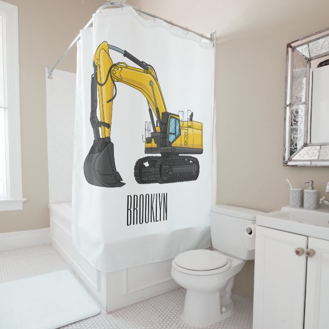 Rideaux De Douche Illustration de la pelle Crawler (En situation)