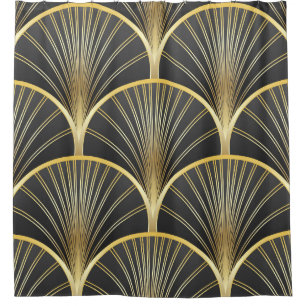 Rideaux De Douche Illustration de la texture géométrique Art Déco
