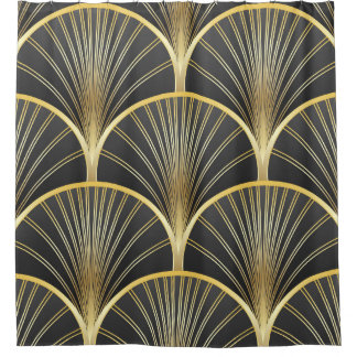 Rideaux De Douche Illustration de la texture géométrique Art Déco