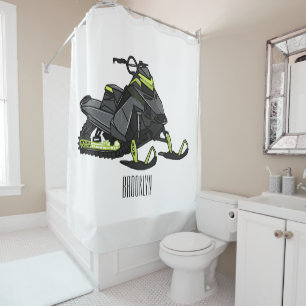 Rideaux De Douche Illustration de motoneige