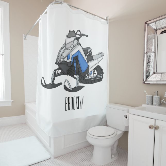 Rideaux De Douche Illustration de motoneige (En situation)