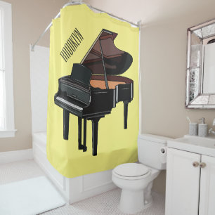 Rideaux De Douche Illustration de piano