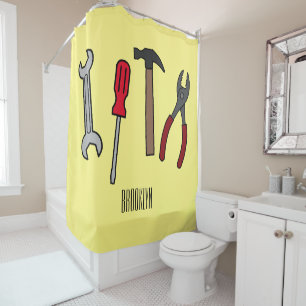 Rideaux De Douche Illustration des outils de menuiserie