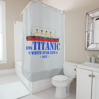 Rideaux De Douche Illustration Titanic RMS - White Star Line 1912