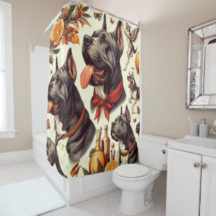 Rideaux De Douche Illustration vintage Cane Corso