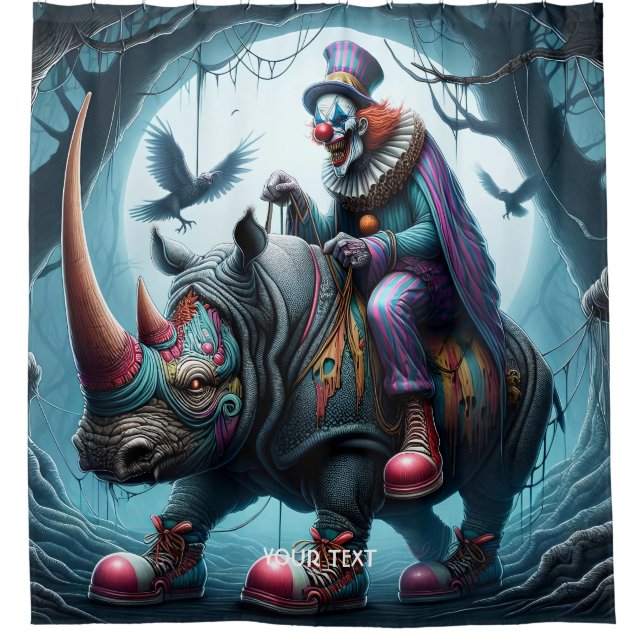 Rideaux De Douche Imaginaire Clown Rhino mignon (Devant)