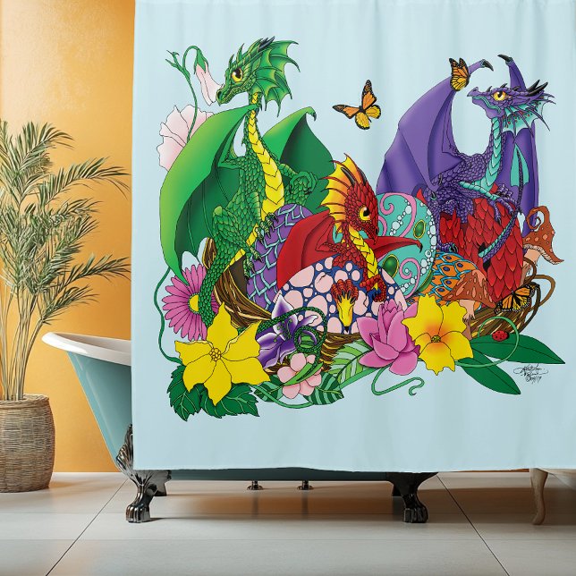 Rideaux De Douche Imaginaire de nid de bébé dragon (Créateur téléchargé)