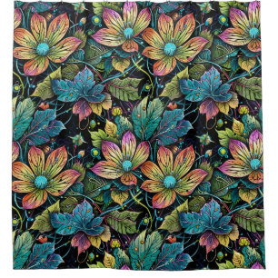 Rideaux De Douche Imaginaire floral dynamique