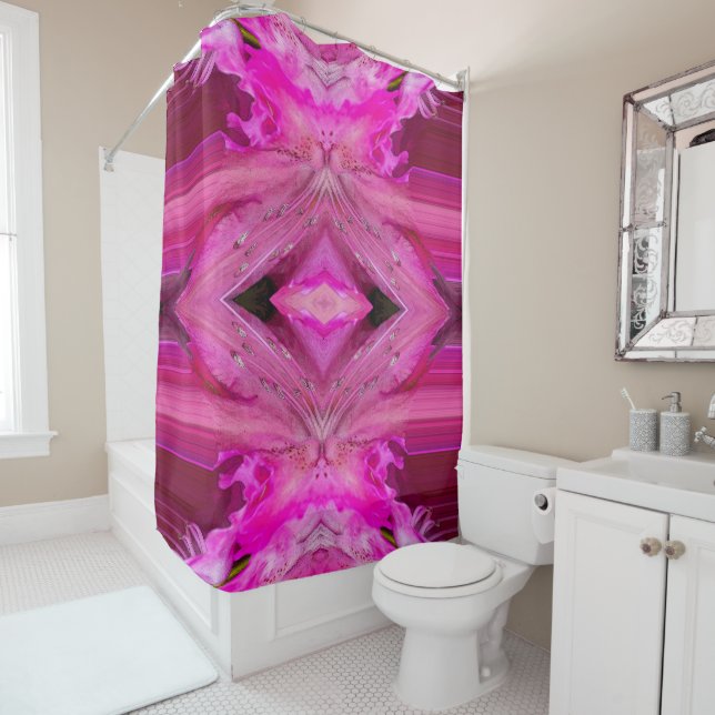 Rideaux De Douche Imaginaire Fuchsia (En situation)