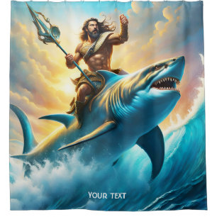 Rideaux De Douche Imaginaire mignon Dieu grec Vivid requin