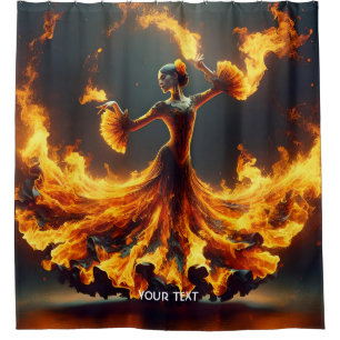 Rideaux De Douche Imaginaire Mignonne Flamenco Fille Danser