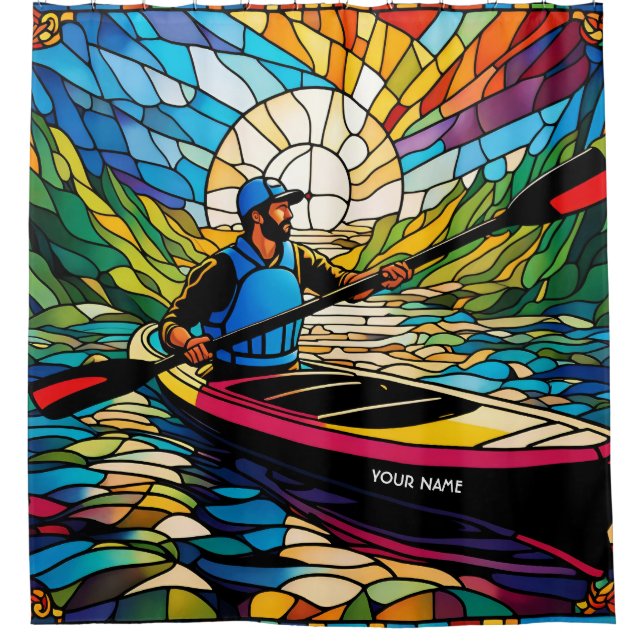 Rideaux De Douche Imaginaire Vivid Vivid Kayaking Vitrage (Devant)