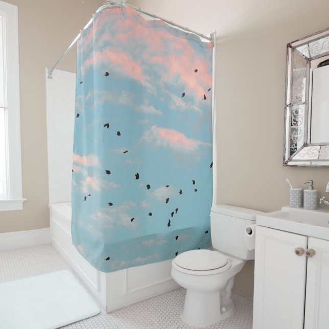 Rideaux De Douche Impression Ciel dalmate (En situation)