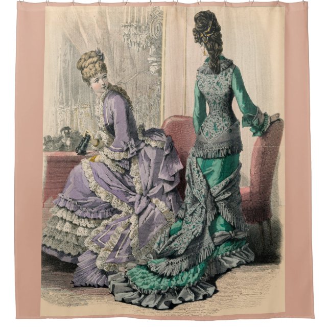 Rideaux De Douche impression des modes victoriennes de février 1877 (Devant)