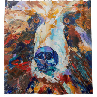 Rideaux De Douche In the Bear's Gaze shower curtain