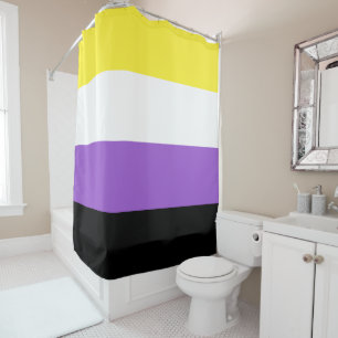 Rideaux De Douche Indicateur de fierté non binaire