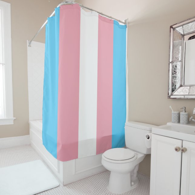 Rideaux De Douche Indicateur de fierté transgenre (En situation)