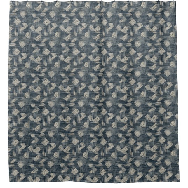 Rideaux De Douche Indigo Dreams déchaîné Shibori Japonais (Devant)