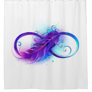 Rideaux De Douche Infinity with purple feather