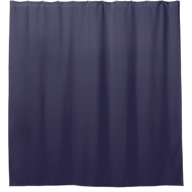 Rideaux De Douche Ink foncé Indigo Bleu Couleur Solide Impression (Devant)