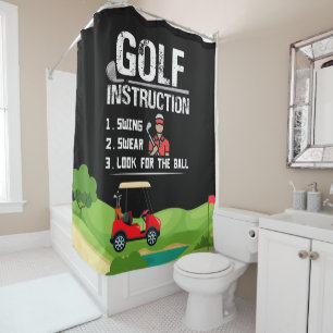 Rideaux De Douche Instruction de golf pour golfeur maison décoration