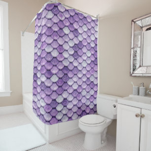 Rideaux De Douche Iridescente violet brillant Parties scintillant si
