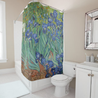Rideaux De Douche Irises Blue Green Jaune Van Gogh Inspiré