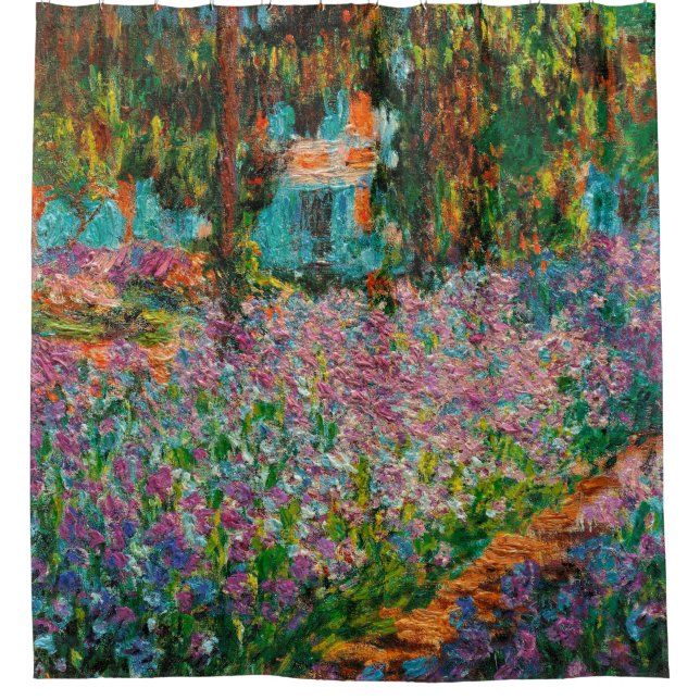 Rideaux De Douche Irises Monet Garden Fleurs Giverny (Devant)