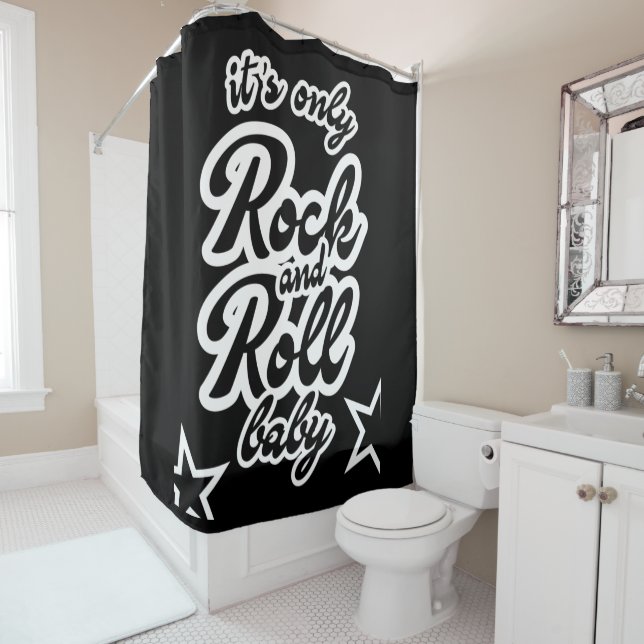 Rideaux De Douche Its Only Rock and roll Baby (En situation)