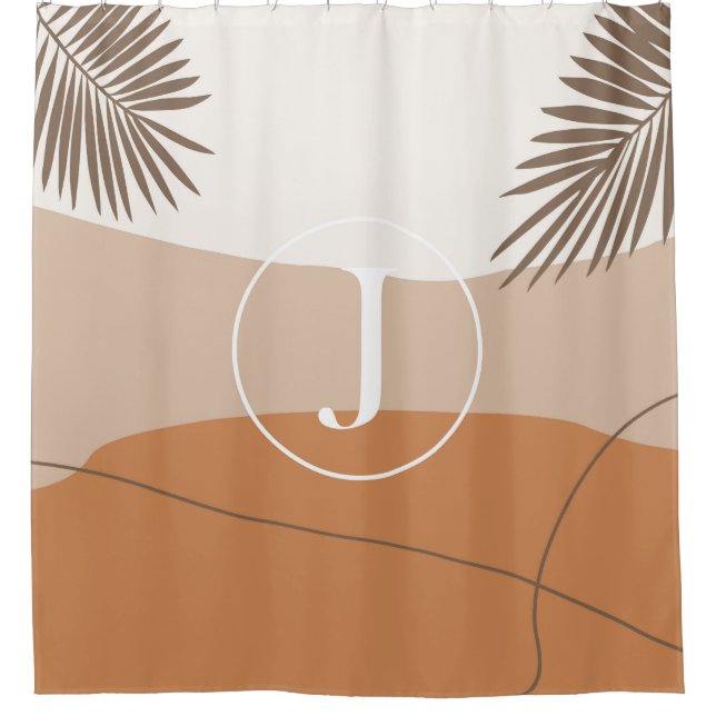 Rideaux De Douche J - Jnitial Monogram Letter J Abstract Design (Devant)