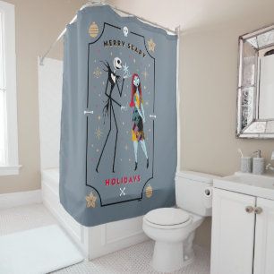 Rideaux De Douche Jack et Sally  Joyeuses fêtes de peur