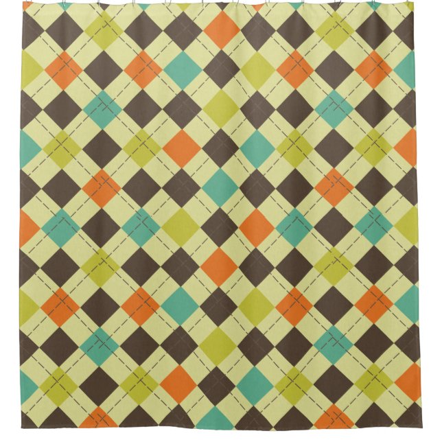 Rideaux De Douche Jacquard des couleurs d'automne (Devant)