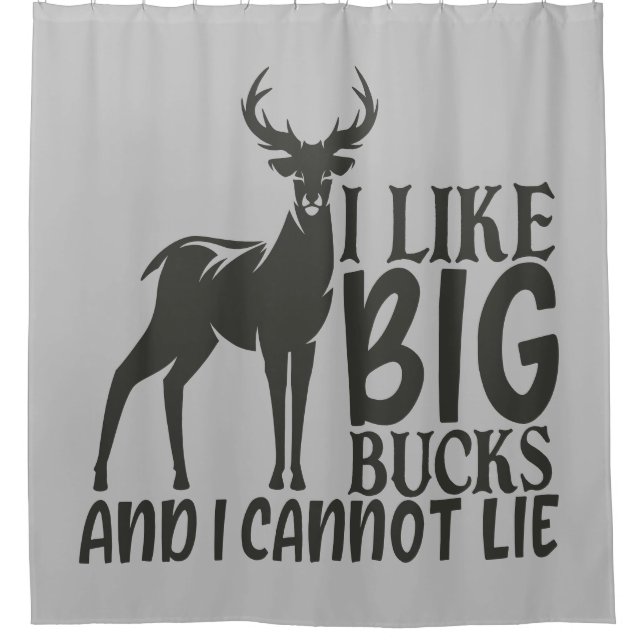 Rideaux De Douche J'Aime Big Bucks Et Je Ne Peux Pas Mentir (Devant)