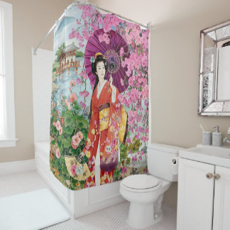 Rideaux De Douche Japonaise À Kimono 