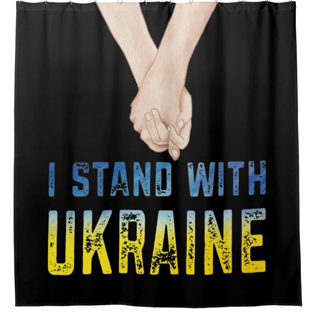 Rideaux De Douche Je Suis Avec La Chemise Ukrainienne Soutenez Le Dr (Devant)