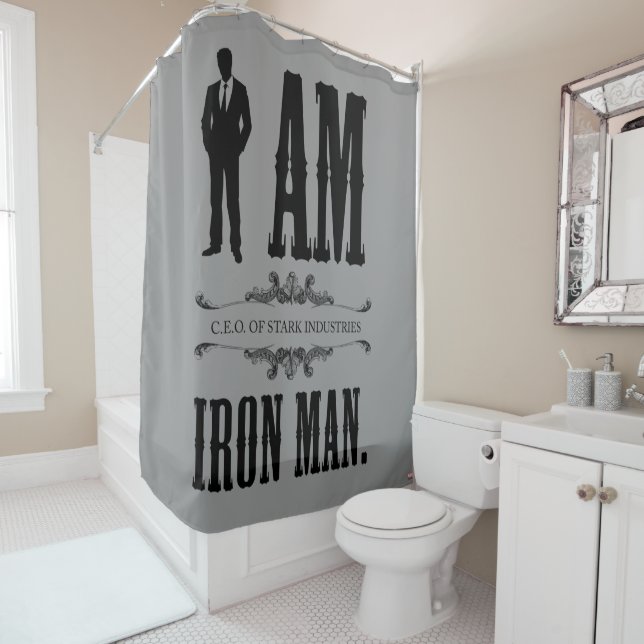 Rideaux De Douche Je suis Iron Man (En situation)